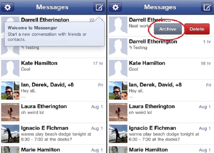 Recover deleted facebook messenger messages on iPhone