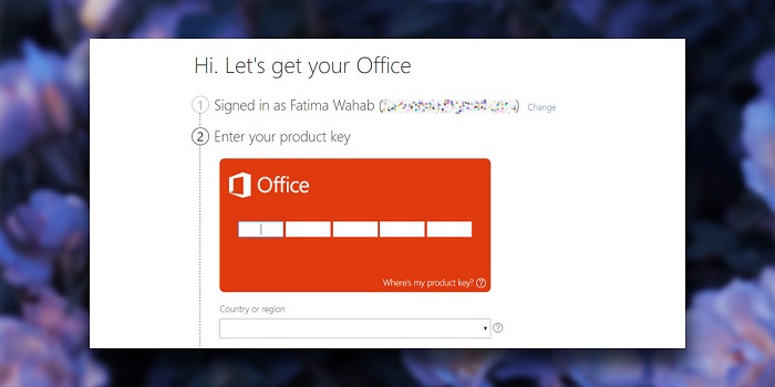 Activation keys to verify Office 365