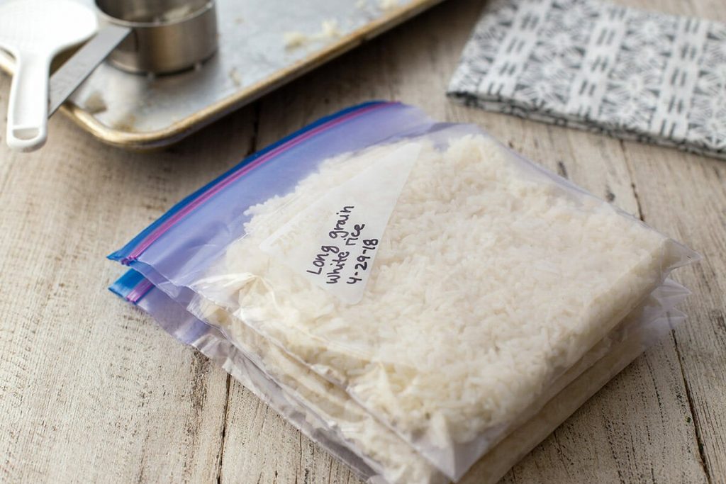 how to freeze rice