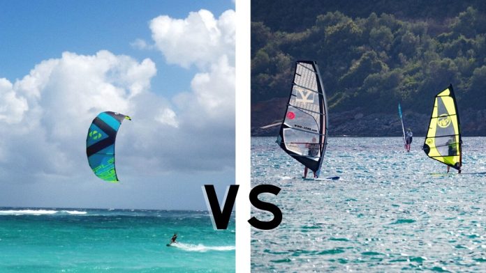 Windsurfing vs Kitesurfing
