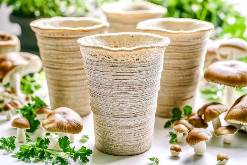 Sustainable mycelium packaging showcasing nature’s alternative to plastic waste