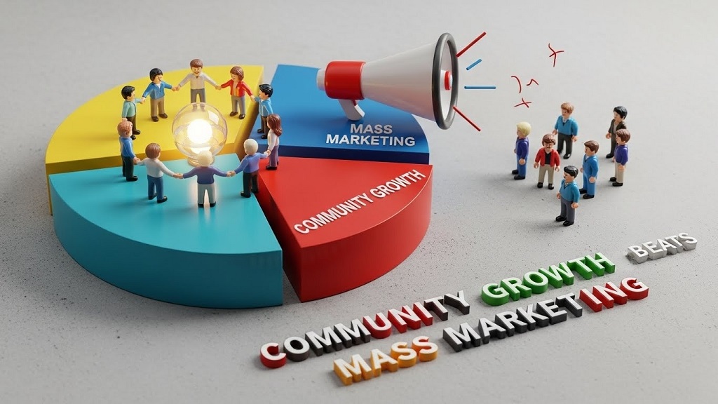 Illustration of micro-communities and niche audiences