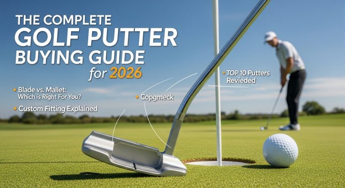 mallet vs blade putter comparison on golf green
