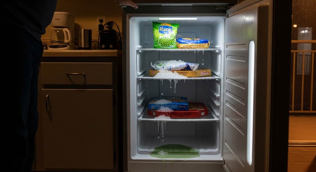 Apartment freezer temperature issue causing overnight food melting